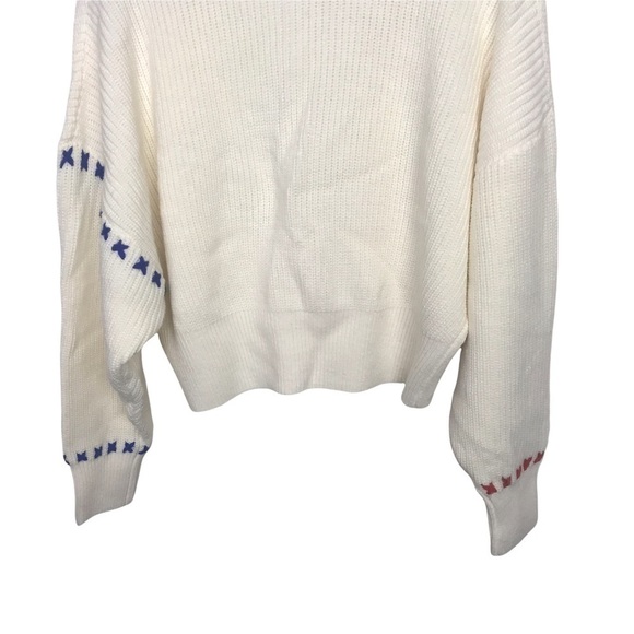 J.ing Otis Ivory Oversized Stitch Detail V Neck Cardigan - Picture 7 of 10
